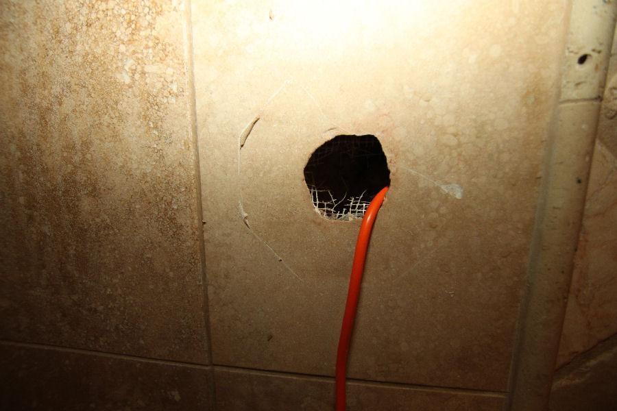 Steamist Control Rough-in Installation Location